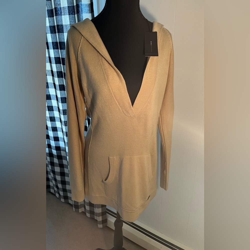 NWT BCBGMaxAzria Sand Knit Hooded Tunic